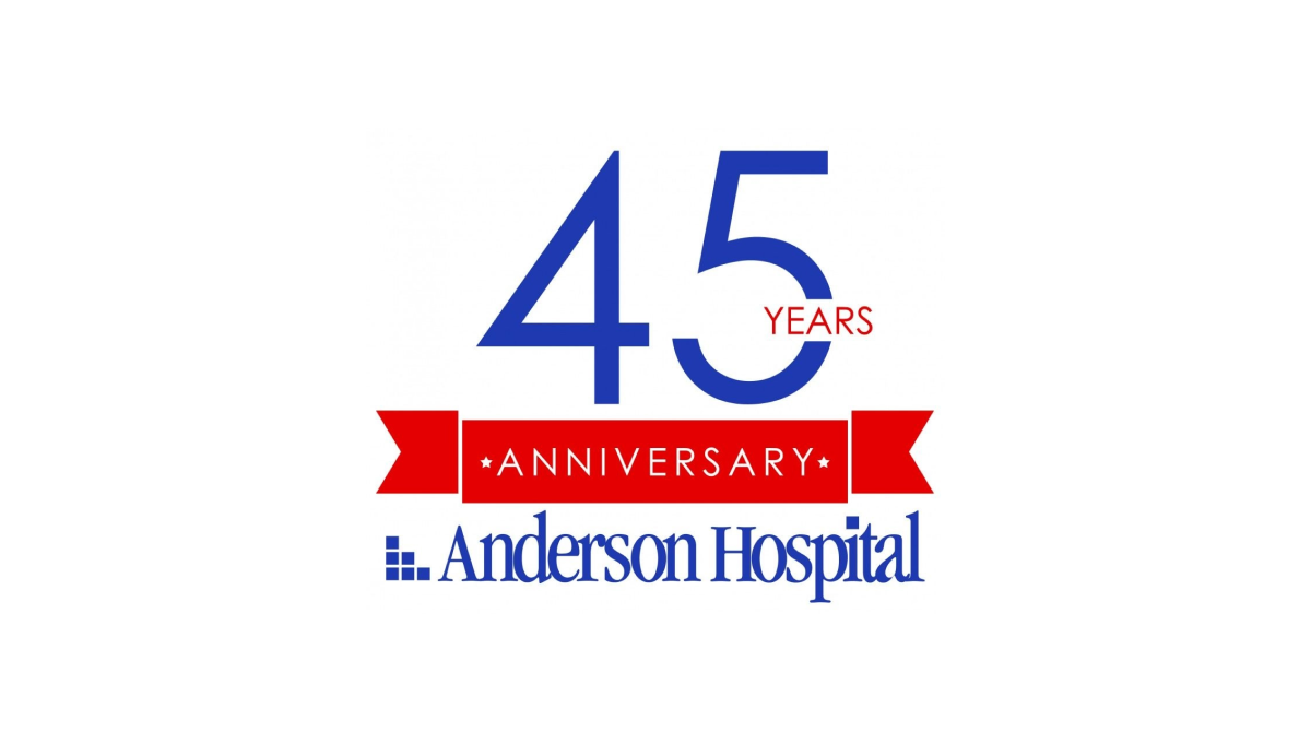 Anderson Hospital 45th Anniversary Logo Logo