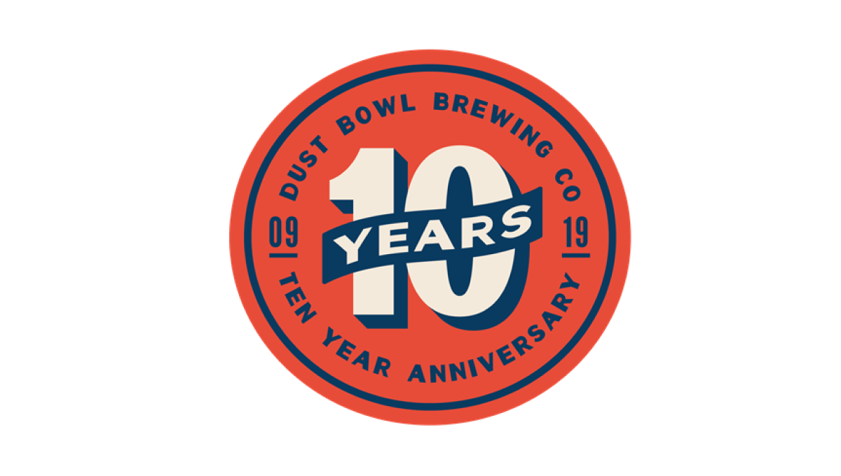 Dust Bowl Brewing 10th Anniversary Logo Logo