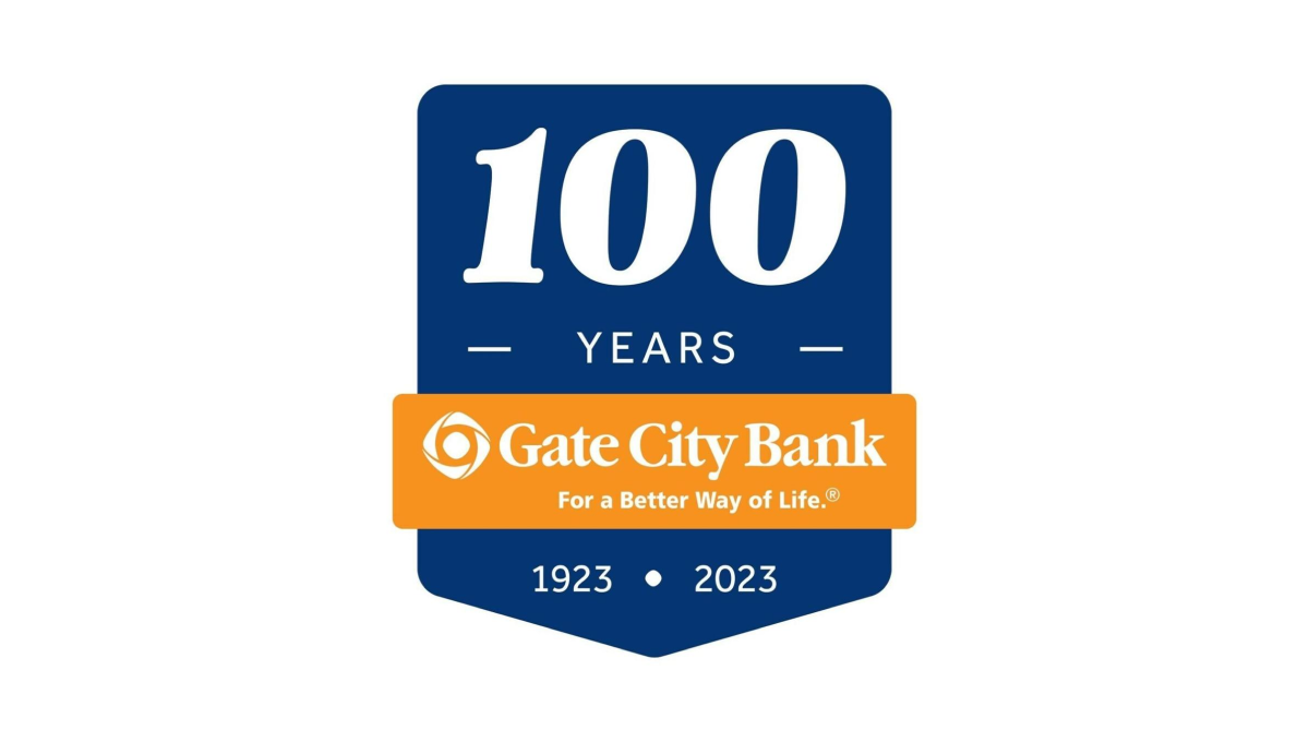 Gate City Bank 100th Anniversary Logo Logo