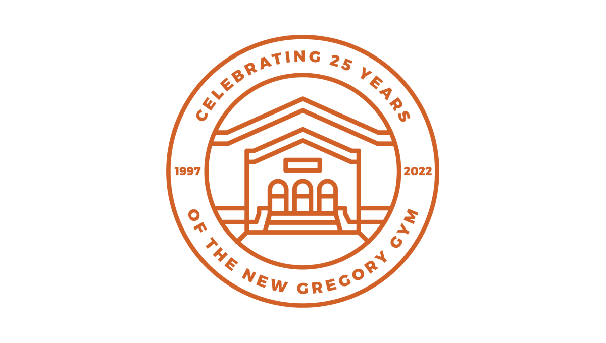 New Gregory Gym 25th Anniversary Logo