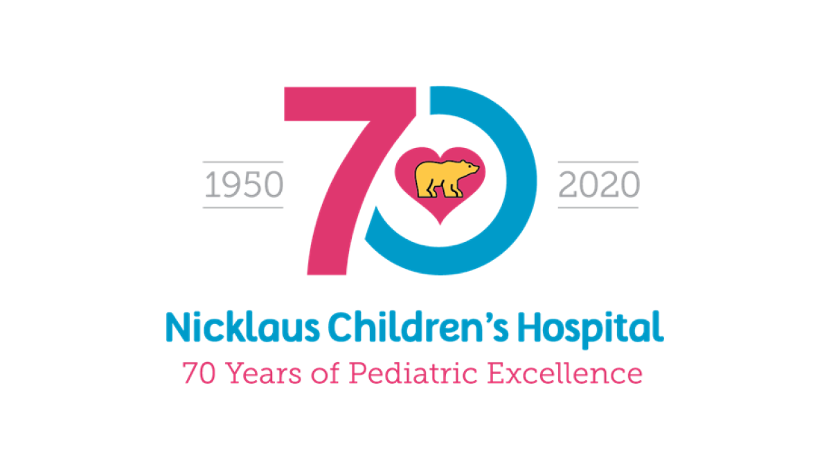 Nicklaus Children's Hospital 70th Anniversary Logo