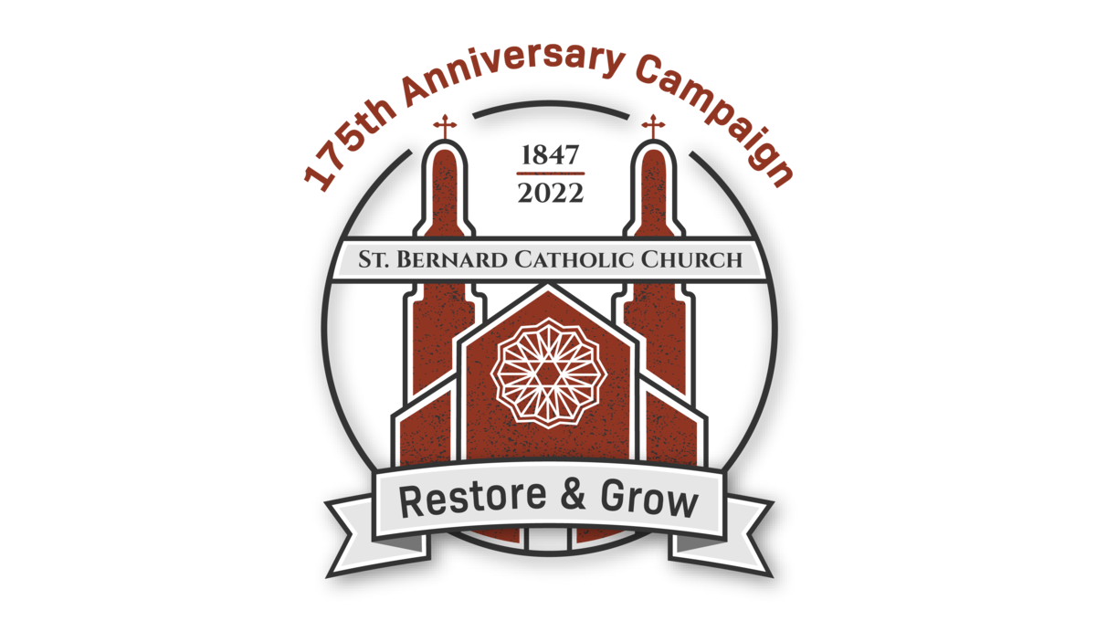 St Bernard Catholic Church 175th Anniversary Logo Logo