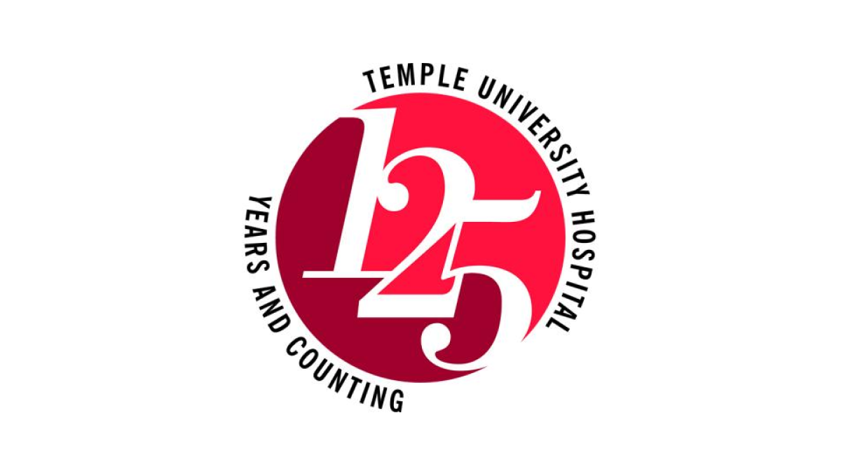 Temple University Hospital 125th Anniversary Logo Logo