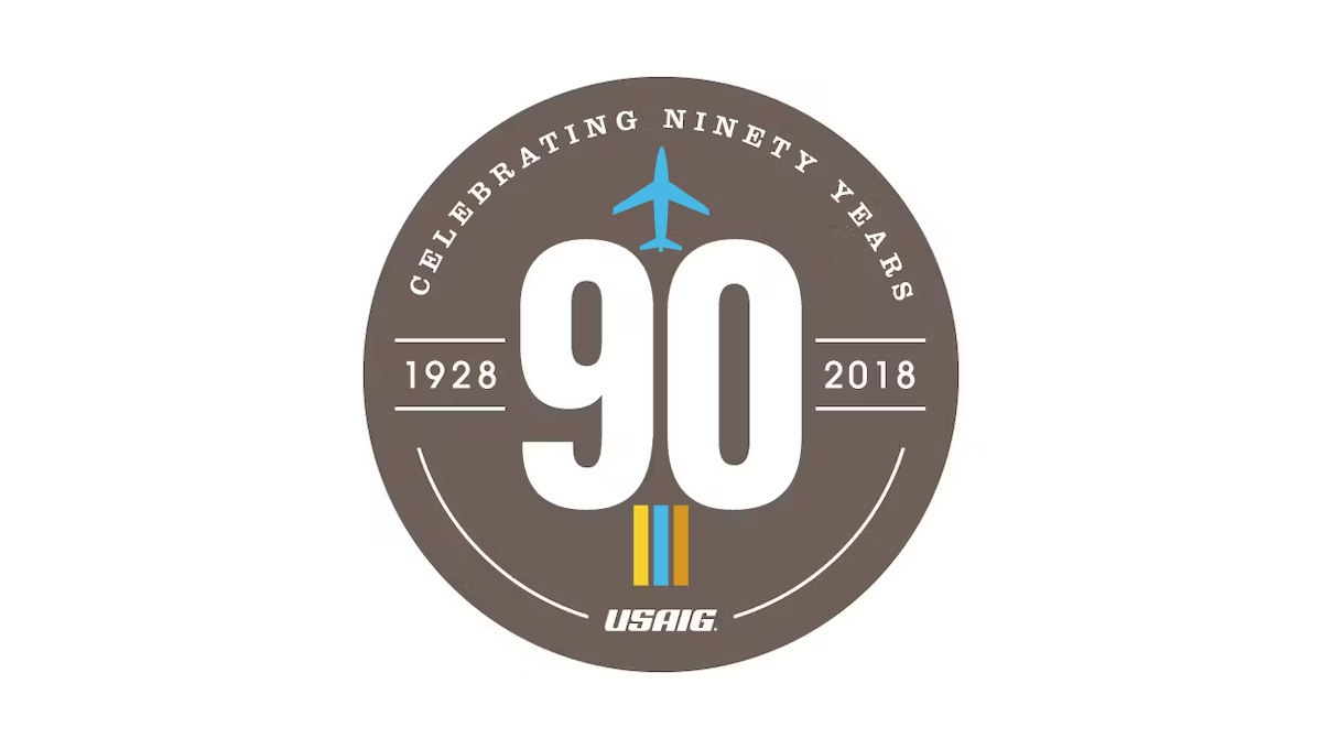 United States Aircraft Insurance Group 90th Anniversary Logo