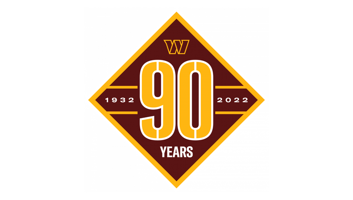 Washington Commanders 90th Anniversary Logo