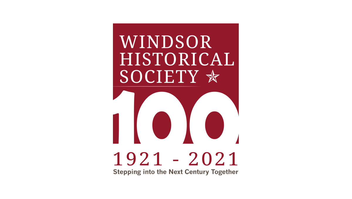 Windsor Historical Society 100th Anniversary Logo Logo