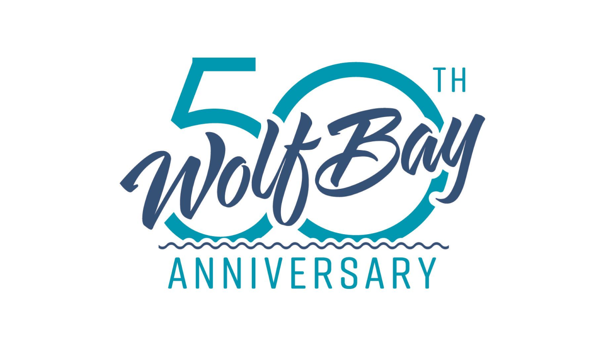 Wolf Bay 50th Anniversary Logo